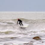 “Don’t Leave Me, Kid”: 14-Year-Old Saves Paddleboarder After Freak Accident Gavin Bowdon riding a wave the afternoon of the accident. | Photo: Neil Phillips