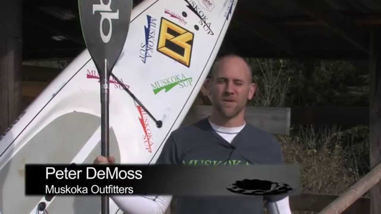 Standup Paddling expert Peter deMos from LivOutside: Gear + Adventures teaching us about SUP paddle sizing.